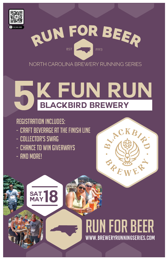 5K Run Poster Blackbird