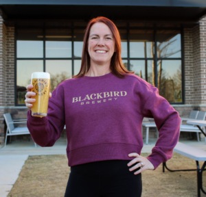 Burgundy Crop Long Sleeve Crewneck Pullover - Blackbird Brewery